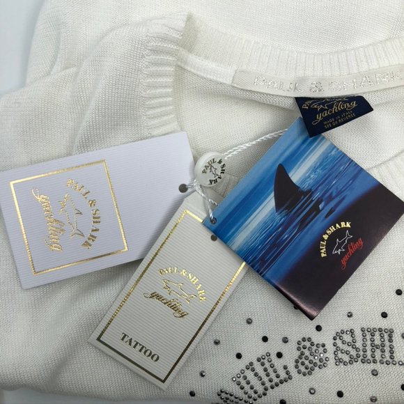 Rare Paul & Shark Yachting Bedazzled Sweater NWT - Picture 6 of 8